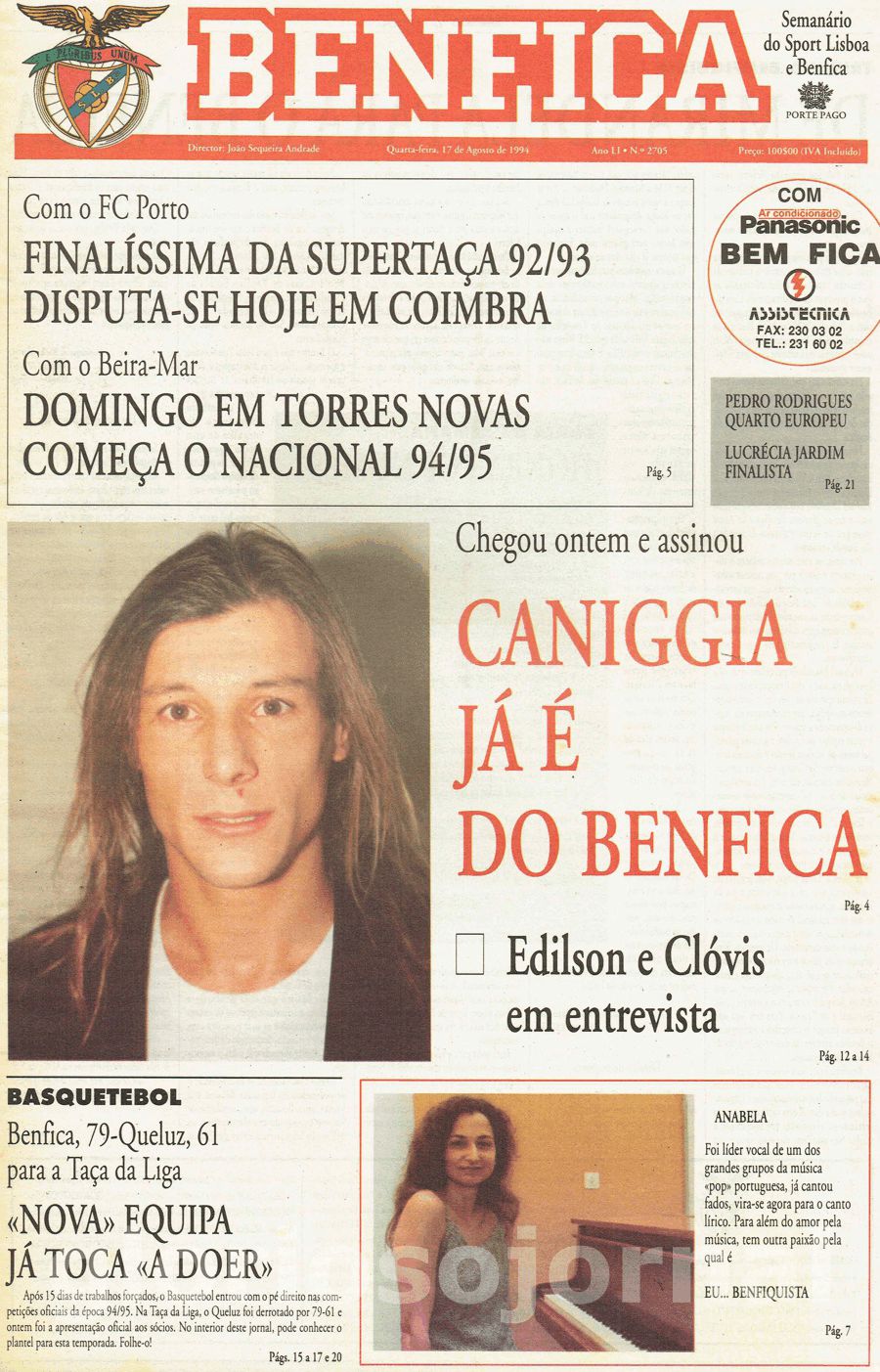 jornal o benfica 2705 1994-08-17